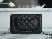 Chanel WOC Lambskin Bag in Black with Silver Hardware 19cm - 3