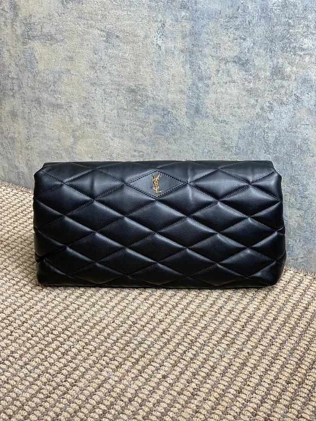 YSL Sade Puffer Envelope Black Bag 37cm - 1