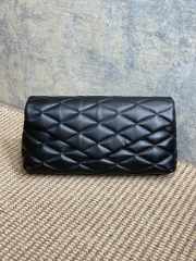 YSL Sade Puffer Envelope Black Bag 37cm - 2