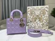 Dior lady Bag Lilac Cannage Lambskin 20cm - 1