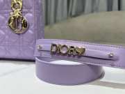 Dior lady Bag Lilac Cannage Lambskin 20cm - 2