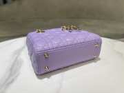 Dior lady Bag Lilac Cannage Lambskin 20cm - 4