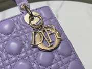 Dior lady Bag Lilac Cannage Lambskin 20cm - 6