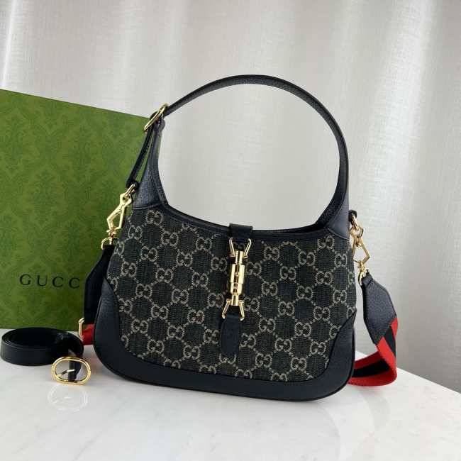 Gucci Jackie 1961 Denim Black Bag 28cm - 1