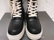 Rick Owens Cargo Basket Leather Boots Black Milk - 4