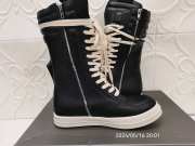 Rick Owens Cargo Basket Leather Boots Black Milk - 3