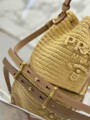 Prada Raffia Mini Bucket Bag 20CM - 6