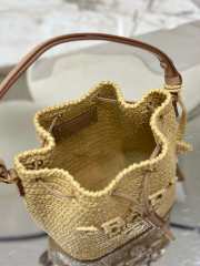 Prada Raffia Mini Bucket Bag 20CM - 4