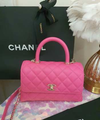 Chanel Coco Handle Rose Bag 23cm