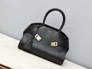 Ferragamo Small Calfskin Hug Handbag Black 31.5cm - 1