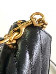 YSL Saint Loulou College Mini Chain Bag In Shiny Crackled Leather with Gold Chain 20cm - 4