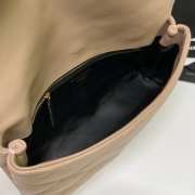 YSL Sade Puffer Envelope Brown Bag 37cm - 4