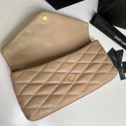 YSL Sade Puffer Envelope Brown Bag 37cm - 5