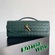 Bottega Veneta Long Clutch Andiamo With Handle Emerald green 31cm - 1