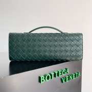 Bottega Veneta Long Clutch Andiamo With Handle Emerald green 31cm - 3