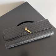 Bottega Veneta Long Clutch Andiamo With Handle Black 31cm - 4