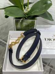 Dior Oblique Calfskin leather Saddle Large Bag in Dark Blue - 5