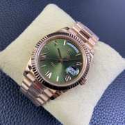 Rolex Day Date Rose Gold Olive Ref Watch 40mm - 5