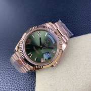 Rolex Day Date Rose Gold Olive Ref Watch 40mm - 4