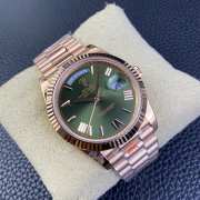 Rolex Day Date Rose Gold Olive Ref Watch 40mm - 3