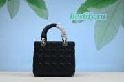 Dior lady Bag Medium Black 24cm - 3