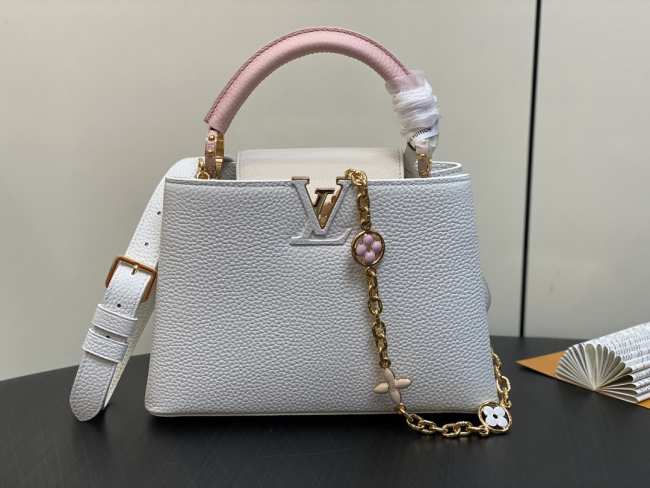 Louis Vuitton Capucines BB Bag White Pink - 1