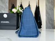 Chanel Deauville Shopping Bag Blue 38cm - 2