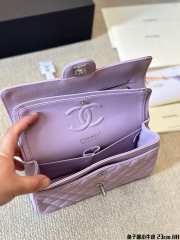 Chanel Caviar Flap Bag in Purple 23cm - 4