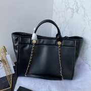 Chanel Tote Calfskin Black Bag 38cm - 5