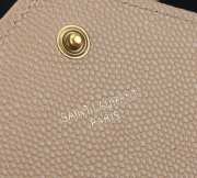 YSL Envelope Shoulder Bag in Beige with Gold Hardware 20cm - 3