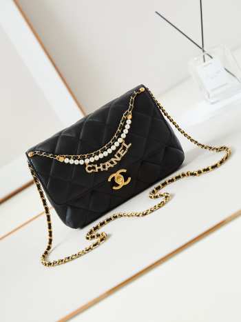 Chanel 24A WOC Bag Lambskin Black 23cm