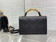 Dior Ange Medium Macrocannage Calfskin Bag in Black 25cm - 5