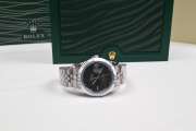 Rolex Day Date Silver Black Watch 41mm - 4