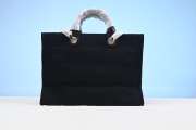 Chanel Deauville Canvas & Leather Chain Bag 2-way Black Gold 38cm - 3