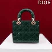 Dior Lady My ABCDior Green Patent Bag With Gold Hardware 20cm - 4