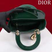 Dior Lady My ABCDior Green Patent Bag With Gold Hardware 20cm - 3