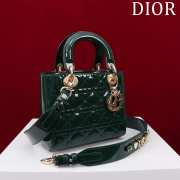 Dior Lady My ABCDior Green Patent Bag With Gold Hardware 20cm - 2