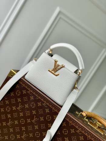 Louis Vuitton Capucines Nautical BB Mini in White 21cm