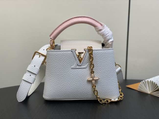 Louis Vuitton Capucines BB Bag White Pink 21cm - 1