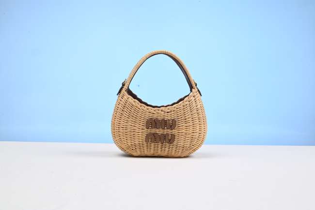 Miumiu Wander Wicker Hobo Bag 20cm - 1