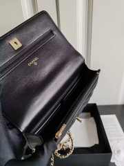 Chanel Lambskin Handbag Black 19cm - 4