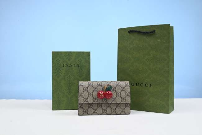 Gucci 481291 GG Supreme Mini Cherry Bag 16.5cm - 1