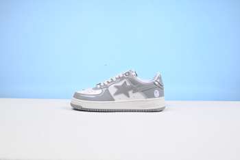 A Bathing Ape Bape Sta Patent Leather White Grey (2023) 