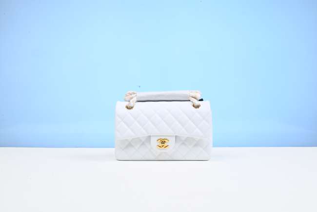 Chanel Flap Bag 23cm Cavier White Gold Hardware - 1