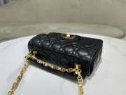 Dior Small Jolie Top Handle Bag in Black Cannage Calfskin 22cm - 3