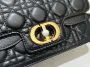 Dior Small Jolie Top Handle Bag in Black Cannage Calfskin 22cm - 6