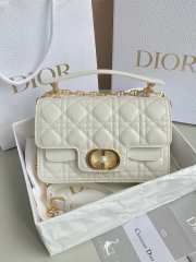 Dior Small Jolie Top Handle Bag in Latte Cannage Calfskin 22cm - 1