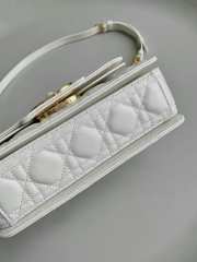 Dior Small Jolie Top Handle Bag in Latte Cannage Calfskin 22cm - 4