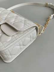 Dior Small Jolie Top Handle Bag in Latte Cannage Calfskin 22cm - 3