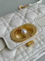 Dior Small Jolie Top Handle Bag in Latte Cannage Calfskin 22cm - 2